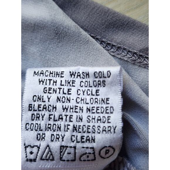 TOP/BLOUSE-CALVIN KLEIN-Gray-Long Sleeves-PICS NOT BLURRED-Watercolor Design-XL - Picture 9 of 16